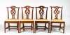Four English Chippendale Side Chairs