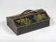 Tole Decorated 19thC Tin Cutlery Box