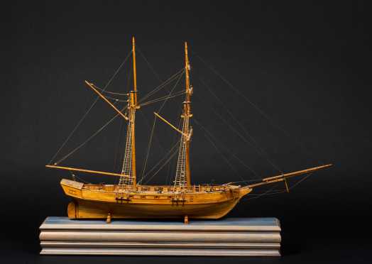 A Scale Model of "Toulonnaise" 19thC French Schooner