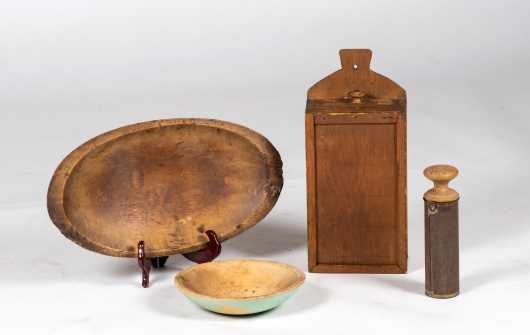 Four Pieces of 19th/20thC Woodenware