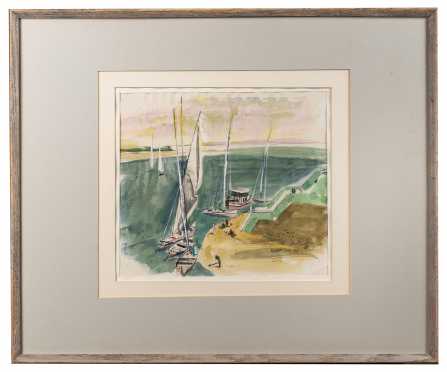 Jo Kotula (1910 - 1998) EgyptÂ Watercolor, 1964
