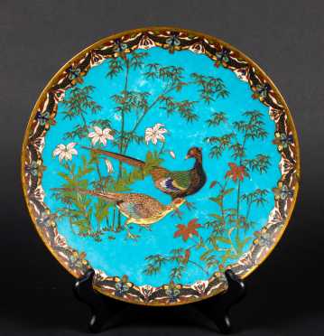Chinese 19thC Cloisonne Charger