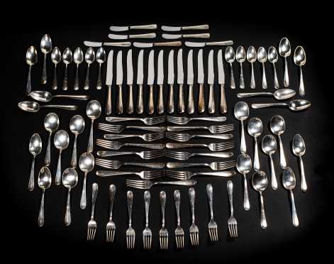 "Black Star and Gorham" Sterling Silver Table Setting