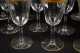 Set of Nineteen Gold Rimmed Stem Wine Glasses