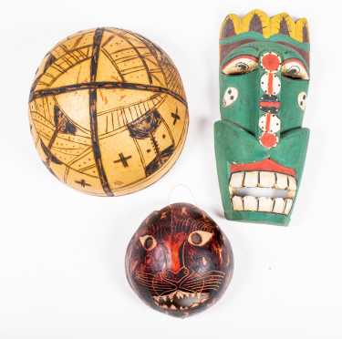 Three Decorative Tribal Masks