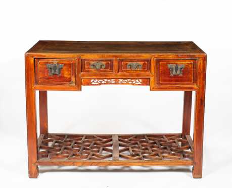 19thC Chinese Serving Table in Old Finish