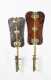 18th/19thC Similar Pair of Chinese Brass Wall Sconces/ Flower Holders