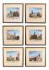 Lot of Six Colored Etchings of English Churches