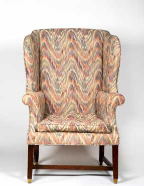 Mahogany Hepplewhite New England Wing Chair