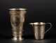 Russian Silver Beaker and Creamer Marked "BC 1872"
