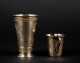 Russian Silver Beaker and Creamer Marked "BC 1872"