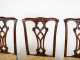Set of Six English Chippendale Style Side Chairs