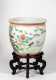 E20thC Chinese Porcelain Planter with Wooden Stand