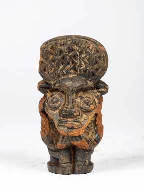 A Cameroon Terracotta Figural Pipe Bowl