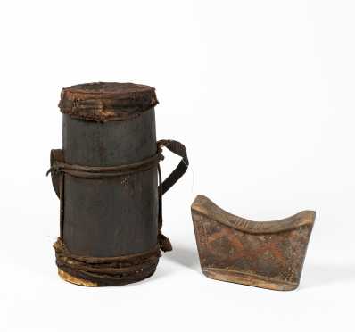 An East African Drum and Headrest