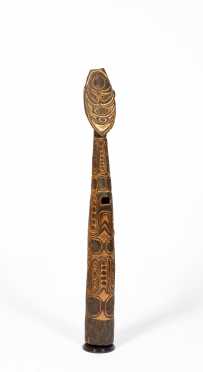 A Papua New Guinea Decorated Flute
