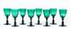 Set of Eight Emerald Green Cordial Glasses