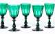 Set of Eight Emerald Green Cordial Glasses