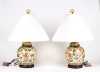 Pair of Chinese 19thC Ginger Jar Lamps