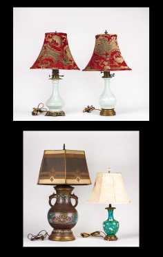 Lot of Four Asian Lamps
