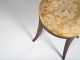 L18thC Round Footstool with Sabre Legs