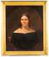 19thC New England Primitive Painting of a Young Woman