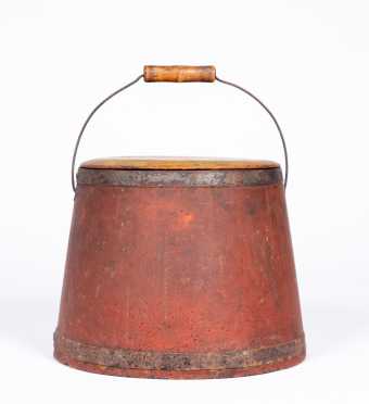 Red Painted Canted Side Shaker Firkin