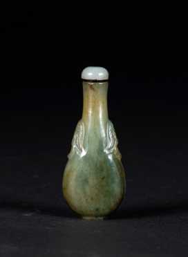 A Chinese Jade Dark Green Snuff Bottle