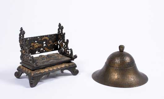 Two Metal 19th/20thC Inkwells