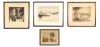 Four Continental Framed Prints and Etchings