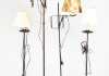 Four 20thC Wrought Iron Stand Lamps