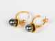Artisan High Karat Gold Pearl Drop Earrings