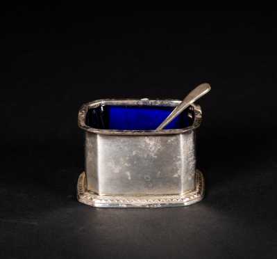 English Silver Salt and Spoon