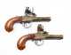 Nice Pair of European Flintlock Muff Pistols C1800