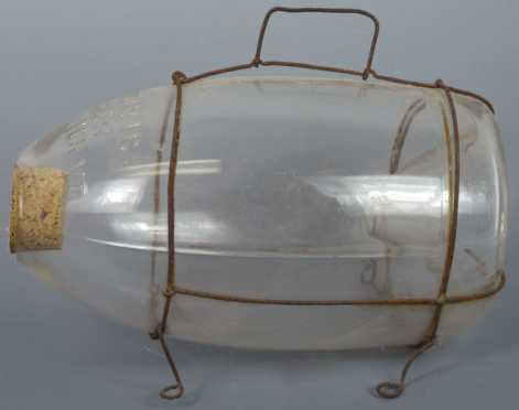 Vintage "C.F. Orvis, Maker, Manchester, VT," glass minnow trap
