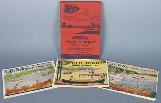 Lot of Three "Old Town Canoes & Boats," Catalogs from the 1940's