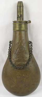 Copper "U.S." Military Powder Flask"