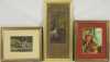 Three vintage prints matted and framed of sporting scenes