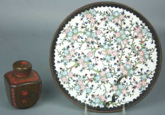 Two Japanese Cloisonn‚ Items