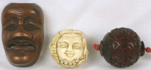 Three Japanese Carved Objects