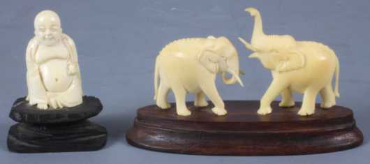 Two Miniature Asian Ivory Carvings