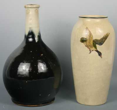 Two Japanese Pottery Pieces