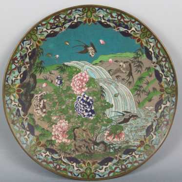 Japanese Cloisonn‚ Charger Plate