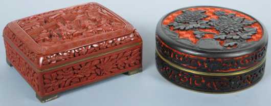 Two Chinese Carved Boxes