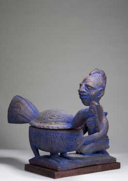 A superb Yoruba offering bowl by Obembe Alaye (d. 1939)