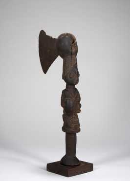 A superb Yoruba Ogun axe; possibly 19th C.