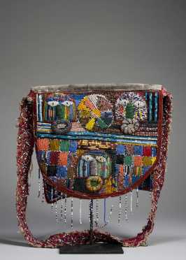 A fine Yoruba beaded bag