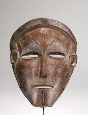 A fine and old Zambian Lwena/Lovale mask