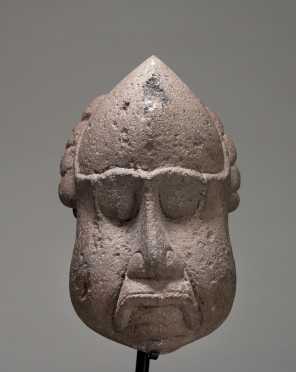 A Mayan stone head